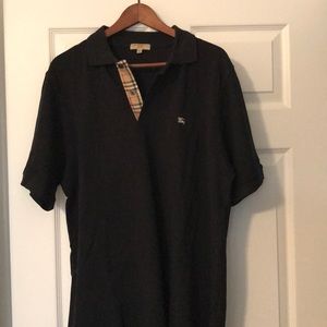 Burberry men’s short sleeve black polo